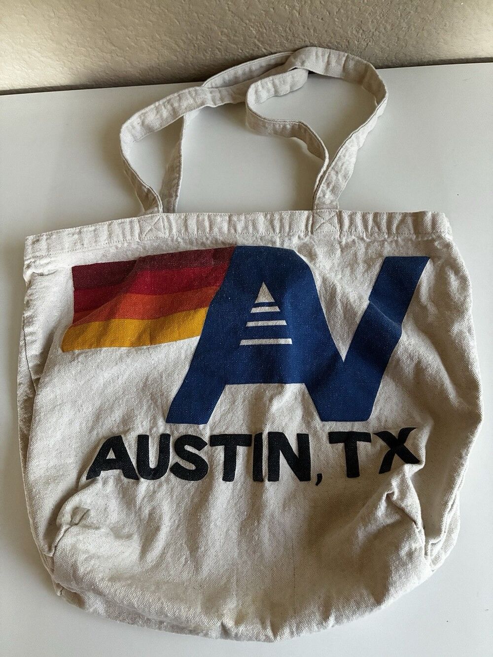 Aviator Nation Reusable Tote Bag Cotton Canvas Austin Texas Market Casual